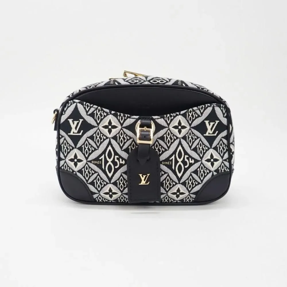 Louis Vuitton Jacquard Deauville Mini Shoulder Bag Monogram Gray